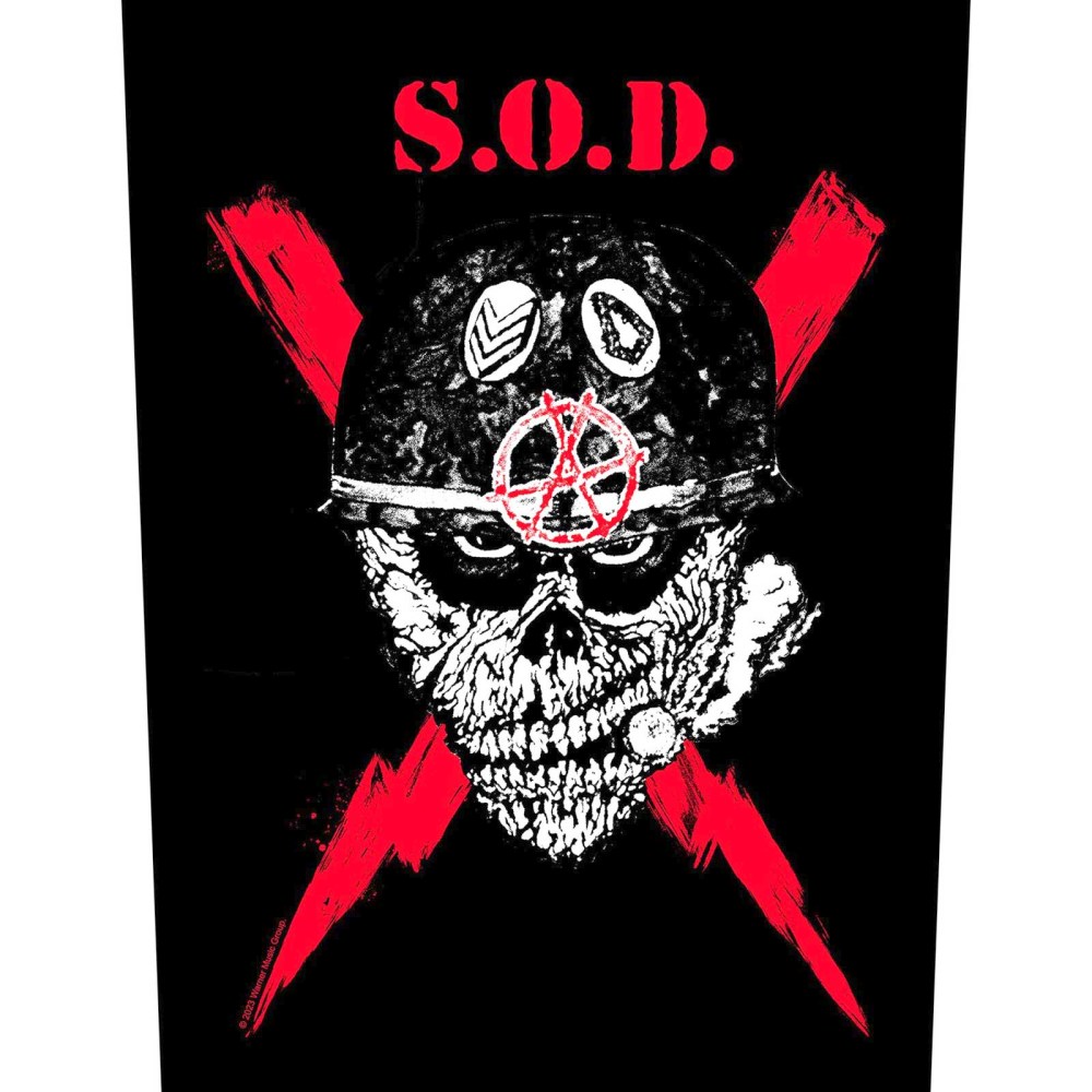 Stormtroopers Of Death - Scrawled Lightning Rugpatch - Zwart